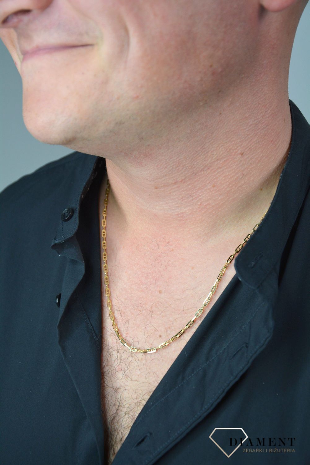 Złoty łańcuszek 585 o szerokości 3 mm DIA-LAN-1240-585 3mm.jpg